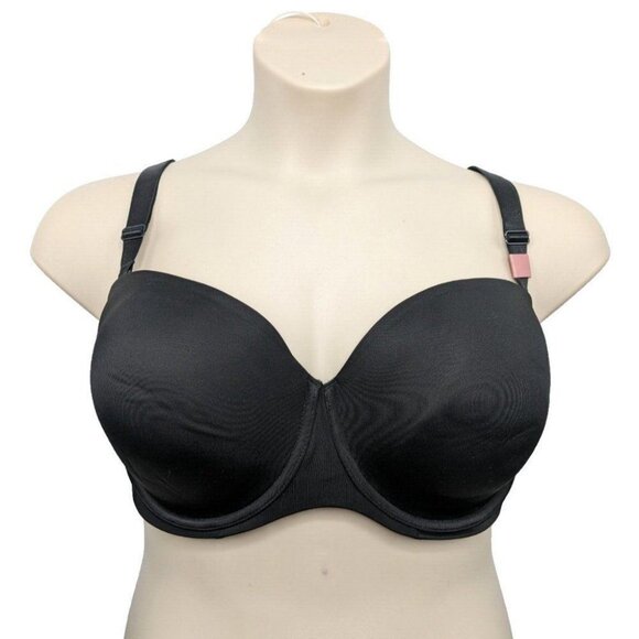 Lane Bryant Cacique Bra Boost MultiWay Strapless Lightweight 40DD Black Straps - Picture 2 of 8